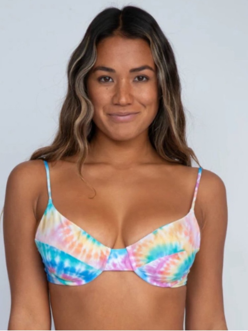SKATIE x The Salty Blonde Kate Bikini Top in Kingston Tie Dye